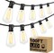 LED Outdoor String Lights 100FT Patio Lights with 52 Shatterproof ST38 Vintage Edison Bulbs, Outside Hanging Lights Waterproof for Porch, Deck, Garden, Backyard, Balcony, 2700K Dimmable